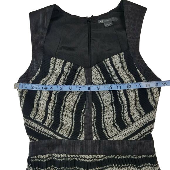 AX Armani Exchange Dress SZ 2 Black Gray A-Line - Picture 4 of 6